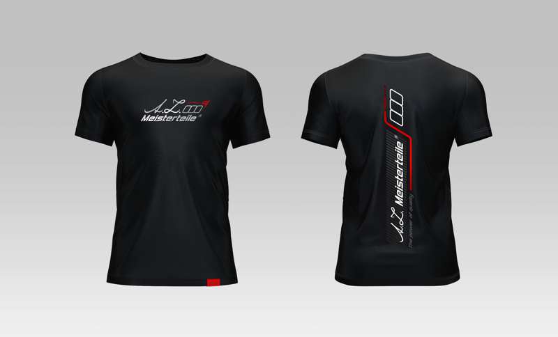 T-shirt - Baumwolle - Kurze Ärmel - Schwarz - AZ-MT Design